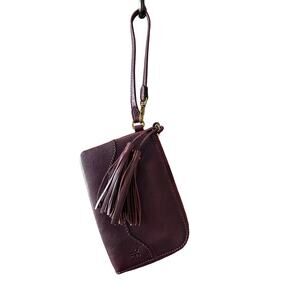 Maroon Frye Wristlet